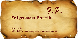 Feigenbaum Patrik névjegykártya